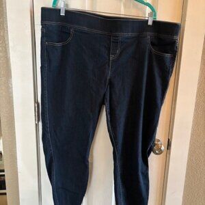 Torrid Elastic Waist Denim Ankle Jeans in Dark Rinse, size 3